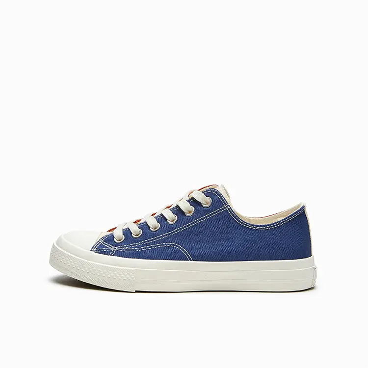 Cheap Fashion Casual Flat Sneaker Two-Color Stitching Unique Design Unisex Wholesale Canvas Shoes