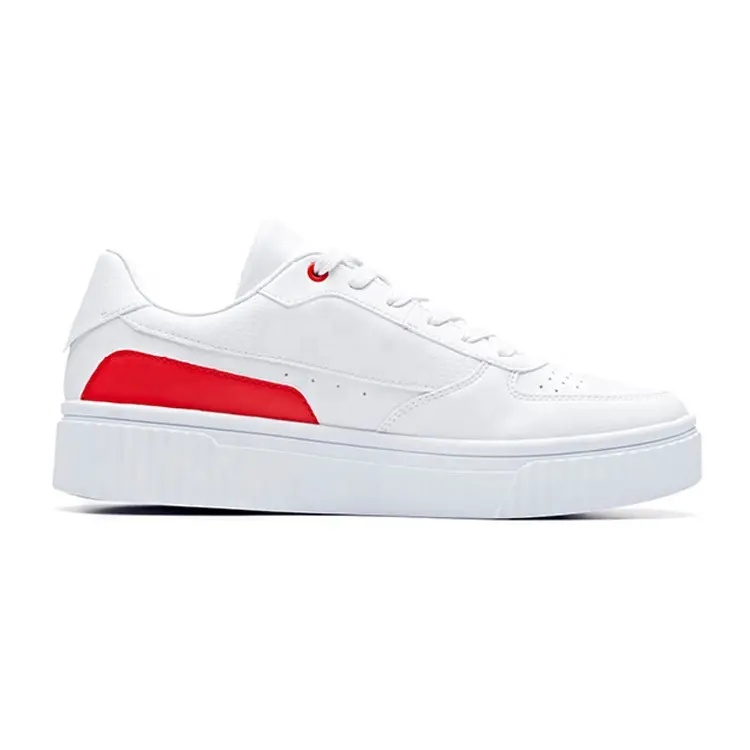 China Hot Selling Sport Sneakers Fashion Lace-Up White Skateboard Sneaker Women Men Casual Shoes